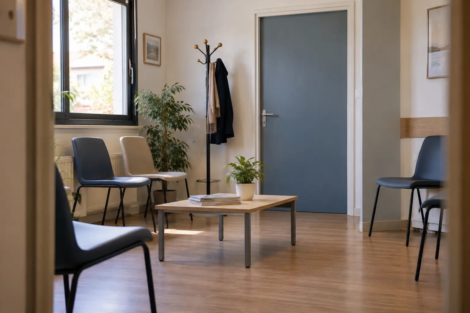 Salle d'attente d'un cabinet médical illustrant l'indemnisation des ALD non exonérantes.
